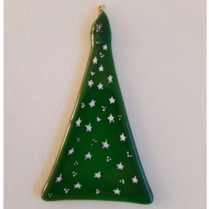 sapin noel verre suspendre vert