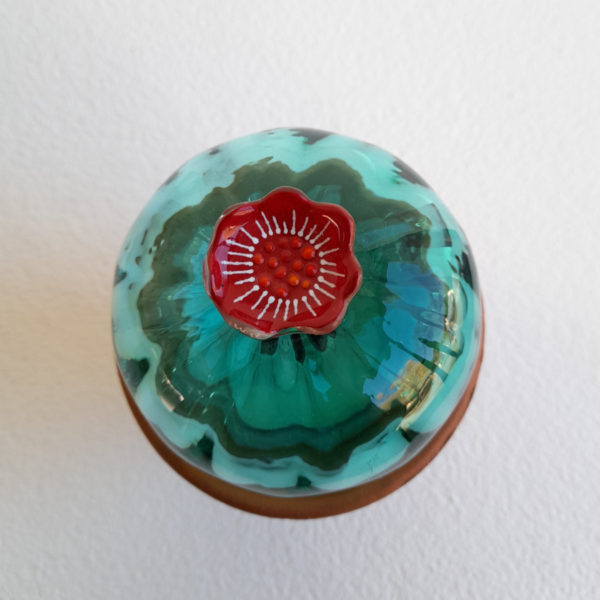 Cactus en verre soufflé à la canne