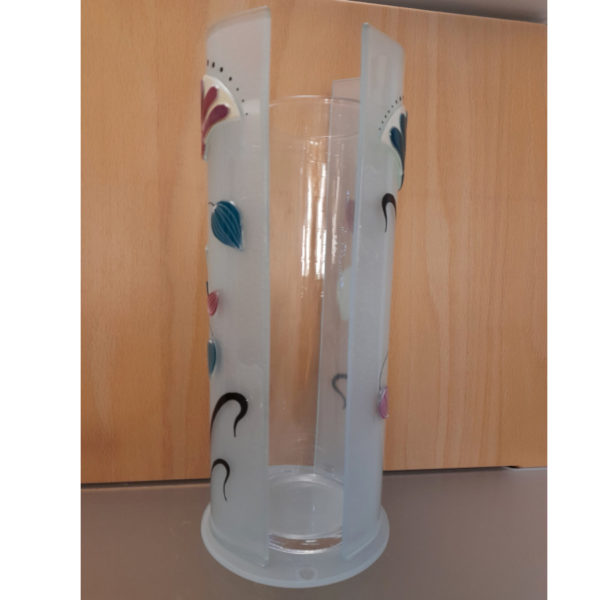 vase en verre photophore style art deco